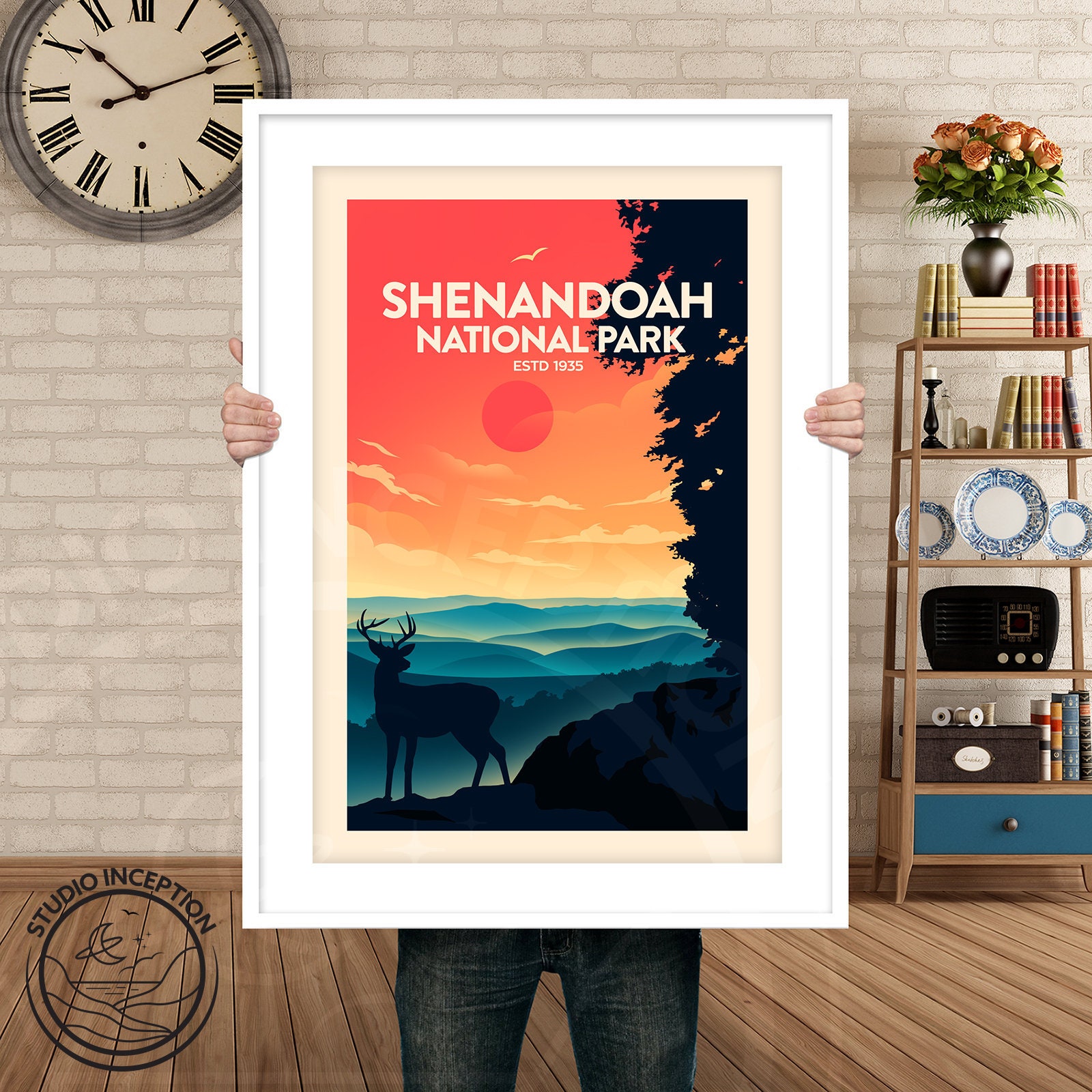 National Park Poster, Shenandoah National Park, National Park 