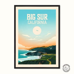 Big Sur Print, Art Print, Travel Print, Travel Poster, Wall Art, California Road Trip