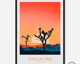 Joshua Tree Poster Minimalist Poster Decor Home Decor Wall Art Travel Poster Travel Print National Park Poster Art print Travel Gift