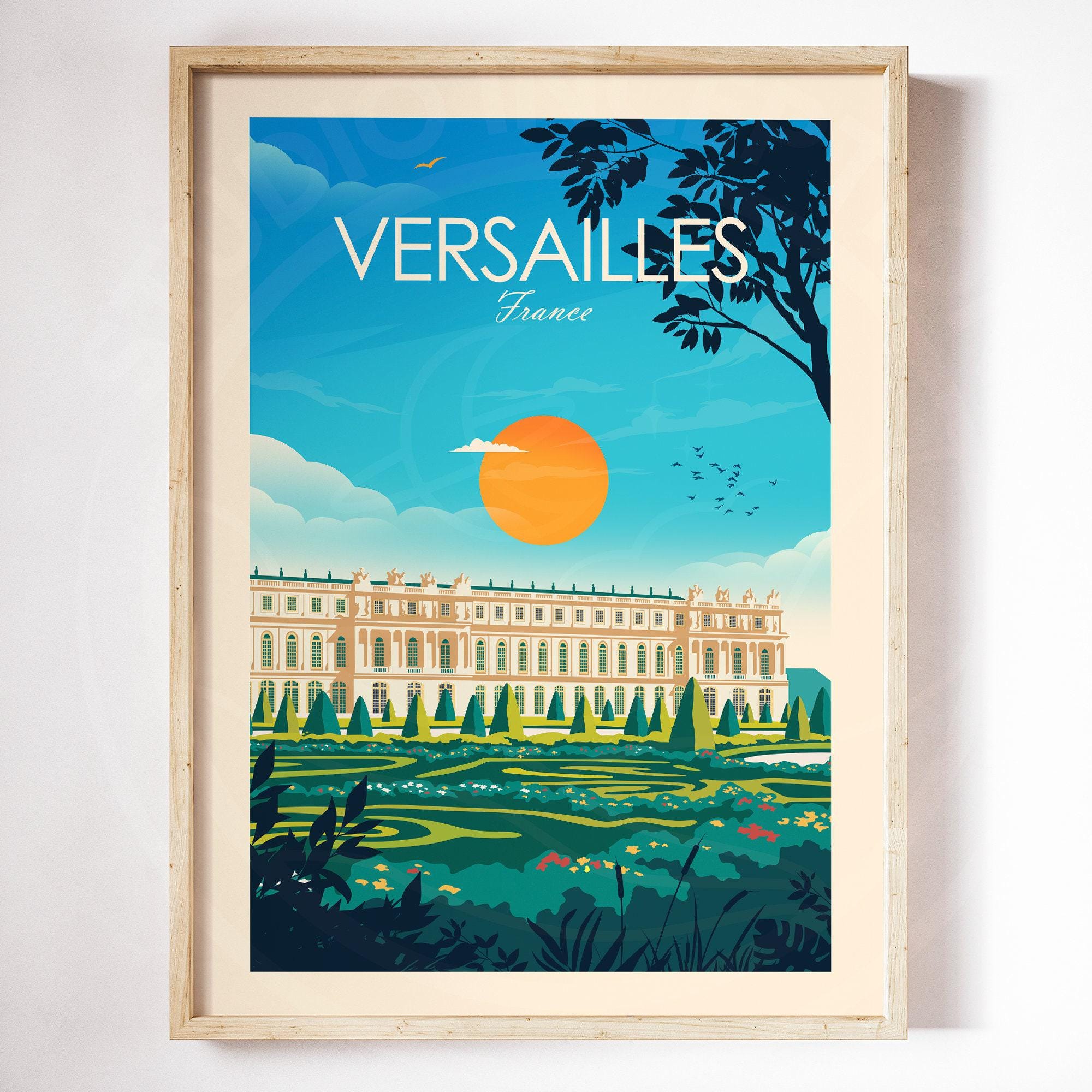 Versailles Palace Travel Print Wall Art Versailles Palace Poster