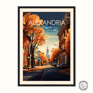 Alexandria traditional print, Virginia Travel Poster, United States Poster, Washington Travel Art, Birthday Present, Wedding Gift