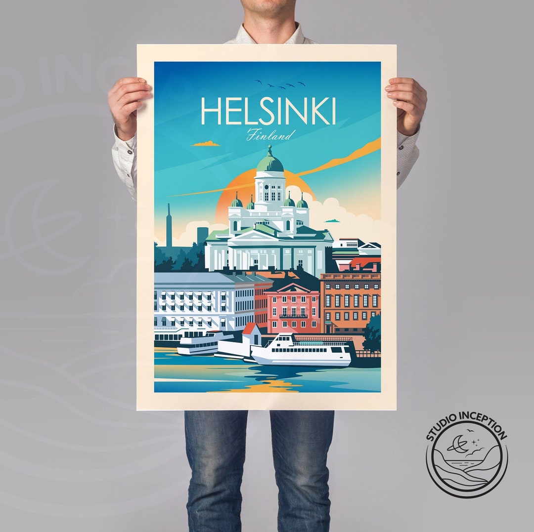 Helsinki Print Poster, Helsinki Wall Art, Gift, Finland Poster Print