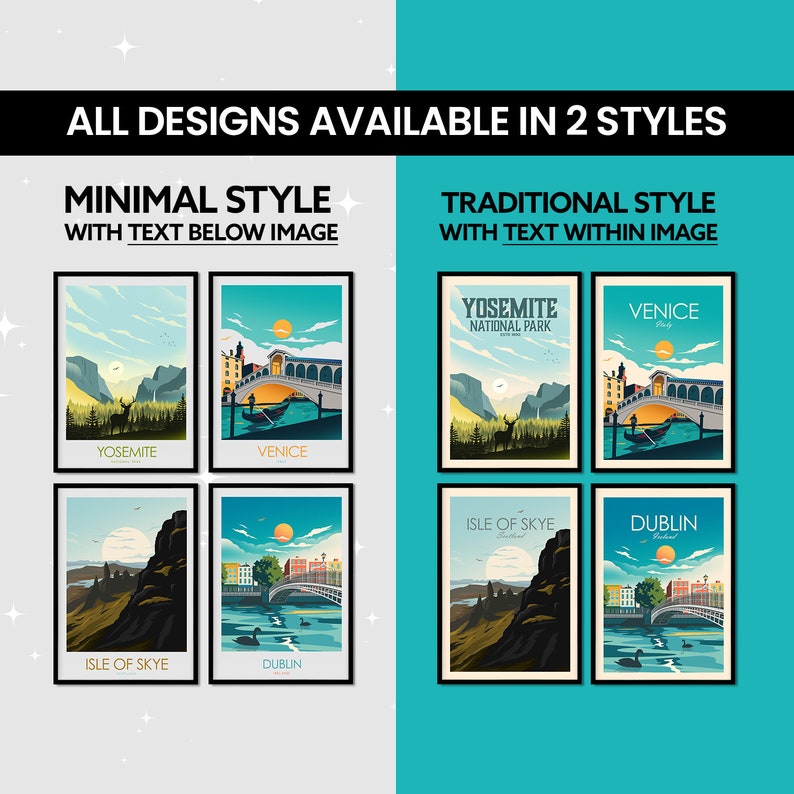 Money Saving Print Set Any 4 Prints of your Choice, Choose Your Size, Travel Poster, Travel Print, Art Prints, Art Gifts, National Parks image 5