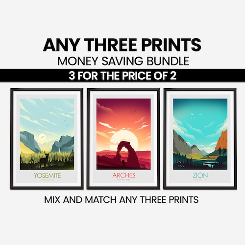 Money Saving Print Set Any 4 Prints of Your Choice Choose Etsy