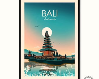 Bali Print Indonesia Travel Print Art Print Poster Print Bali Print Bali Poster Travel Poster, Art Prints, Wedding Gift