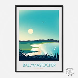 Ireland Travel Poster, Donegal Print, Travel Print, Wild Atlantic Way Poster, Art Prints, Ireland, Portsalon, Ireland Poster, Ireland Print