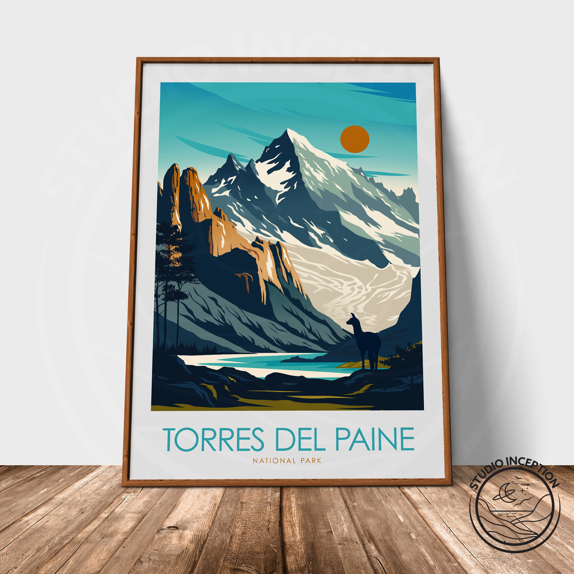Torres Del Paine National Park Poster. Patagonia Print, Gift for