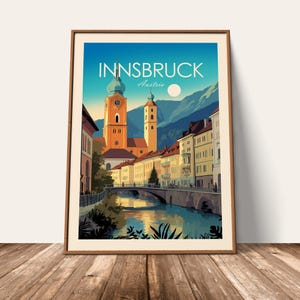 Innsbruck Travel Print Austria Poster Home Decor Landscape Art Print Innsbruck Wall Art Travel Gift Wedding Present image 6