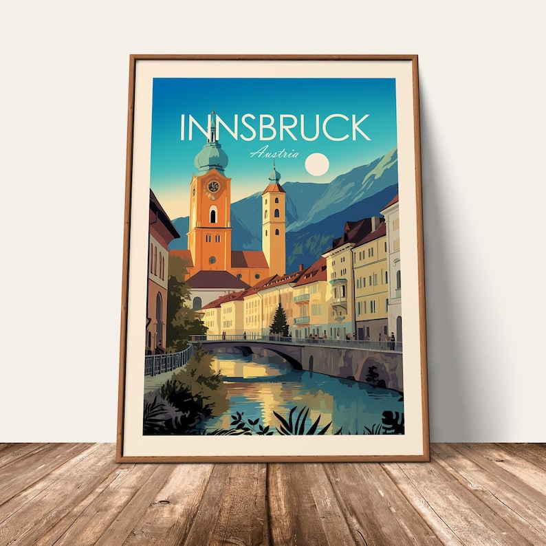 Innsbruck Travel Print Austria Poster Home Decor Landscape Art Print Innsbruck Wall Art Travel Gift Wedding Present image 6