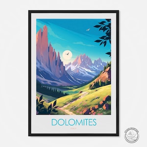 Dolomites Italy Travel Poster Print