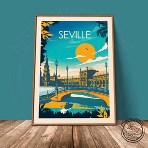 Seville Print, Spain Wall Art, Seville, Seville Travel Poster, Madrid Art, Spain, Wall Art, Spain Prints, Spain Decor image 7