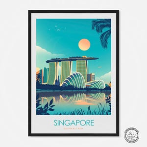 Singapur Südostasien Reise Poster