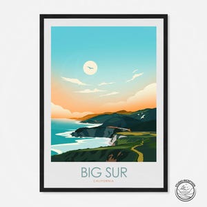 Big Sur California Art Print, Poster, Travel Print, Travel Poster, Wall Art