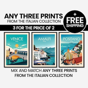 Italy Print Collection - Money Saving Offer, Italy Prints, Italy Travel Poster, Italy Travel Print, Art Prints, Art Gifts, Italy Poster