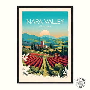 Napa Valley Print, California Print, Napa Valley Travel print, Napa Valley Poster, Vineyard Print, Wedding gift, Birthday Present