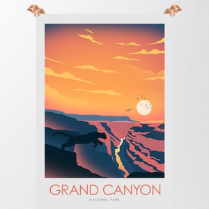 Grand Canyon National Park Travel Poster Art Poster Print Minimalist Poster, Print, Film Poster, Art Print Home Decor Wall Art, Poster, Art