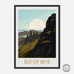 Impresión de la isla de Skye, El viejo de Storr, Escocia. Impresión artística. Póster de viaje. Impresión de viaje de Studio Inception.