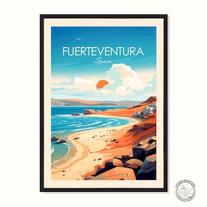 Fuerteventura Wand Kunst Reise Druck Fuerteventura Spanien Wandbehang Home Decor Fuerteventura Geschenk Spanien Poster Geburtstagsgeschenk