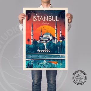 Istanbul Travel Print, Turkey Wall Art, Istanbul Gift, Istanbul Poster, Turkey Art, Spain, Wall Art, Turkey Prints