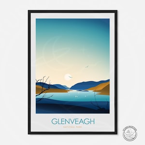 Ireland National Park Print, Travel Print, Wild Atlantic Way, Travel Print, Irish Art, Art Prints, Ireland, Glenveagh Print, Ireland Poster