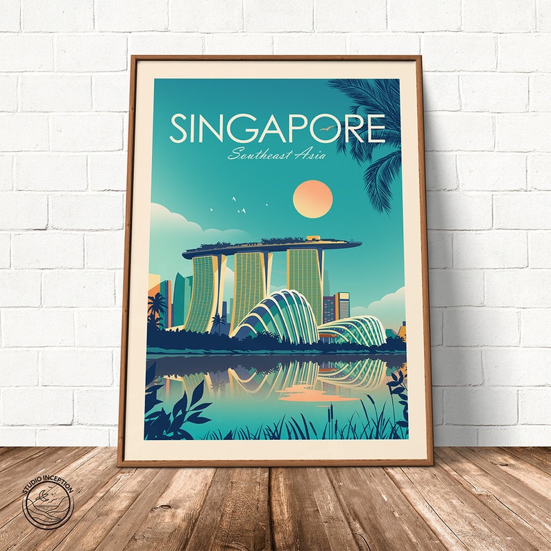 Singapore Print Poster Singapore Wall Art Gift Asia Poster Etsy