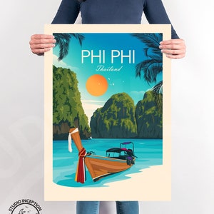 Thailand Travel Print Poster, Phi Phi Print