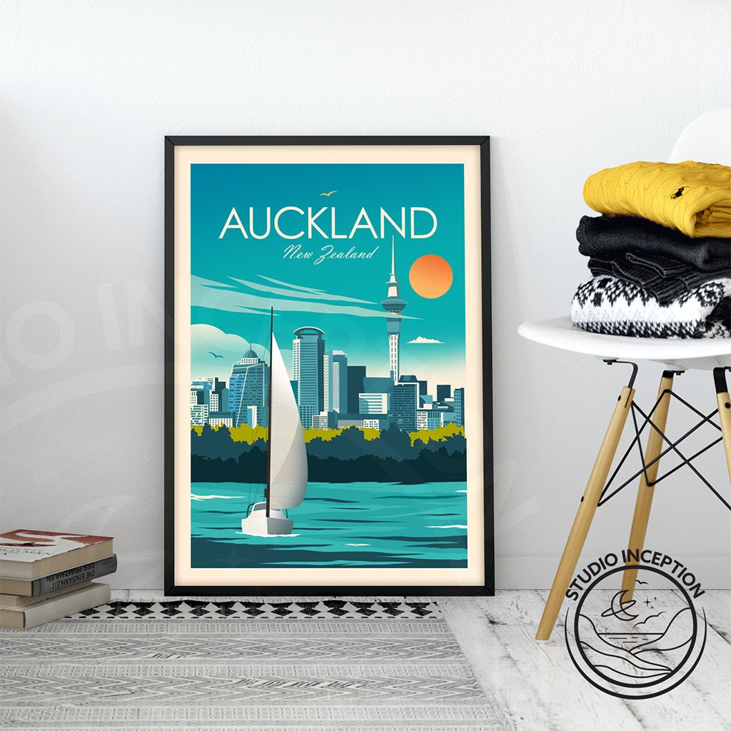 New Zealand Print Auckland Print Auckland Art New Zealand Etsy
