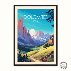 Dolomites Poster Print Dolomites Italy Travel Print Home Décor Alps Art Print Art Poster Travel Gift
