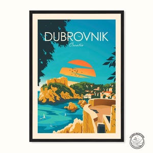 Croatia Travel Print - Dubrovnik Print - Europe Travel Print - Croatia Poster - Travel Poster - Stylish Travel Prints by Studio Inception