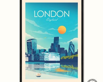 London Travel Print, London Skyline Poster