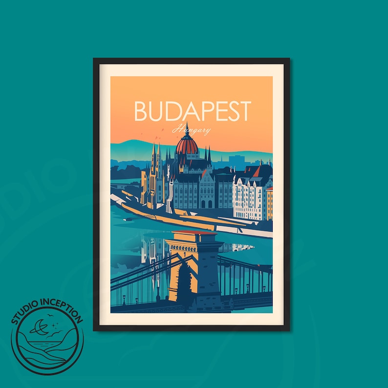 Budapest Hungary Print, Wall art Art Print, Poster, Travel Print, Travel Poster, Wall Art, Living Room Prints, Art Decor image 8