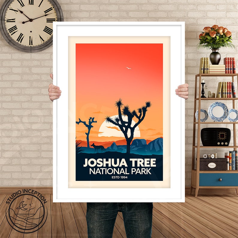 Joshua Tree Poster Print Joshua Tree National Park Print Travel Poster image 3