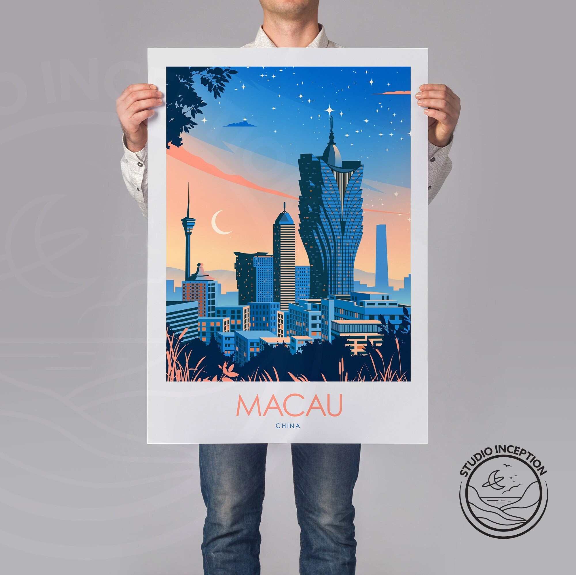 Macau Travel Print - Macau Print, Macau Poster, China Poster