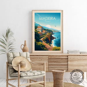 Madeira Traditional Travel Print Madeira Wall Hanging Wall Art Portugal Home Decor Madeira Gift Portugal Art image 7
