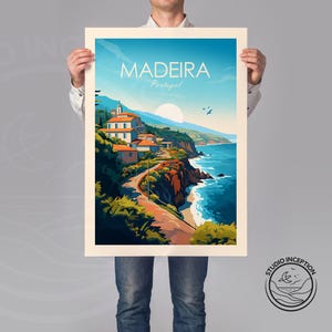 Madeira Traditional Travel Print Madeira Wall Hanging Wall Art Portugal Home Decor Madeira Gift Portugal Art image 2