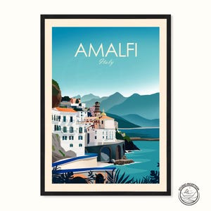Impresión de la Costa Amalfitana, Italia - Póster de Italia / Póster de viaje / Impresión de viaje / Impresión artística de la Costa Amalfitana, Regalo de viaje, Regalo de Italia