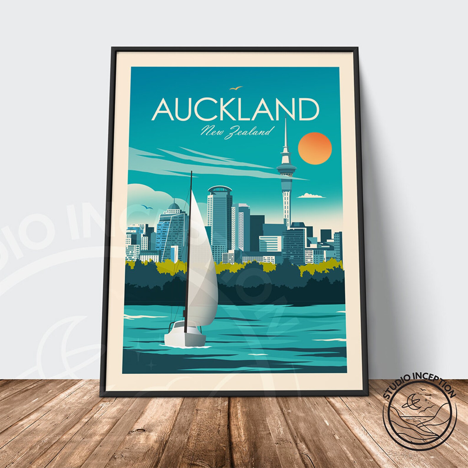 New Zealand Print Auckland Print Auckland Art New Zealand Etsy