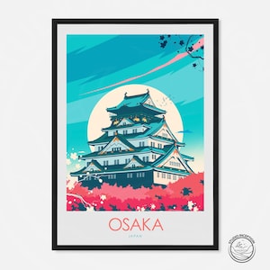 Osaka Print, Japan Print, City Print, Home Decor, Wall Art, Travel Print, Travel Poster,
