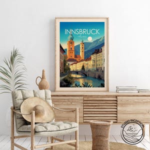 Innsbruck Travel Print Austria Poster Home Decor Landscape Art Print Innsbruck Wall Art Travel Gift Wedding Present image 7