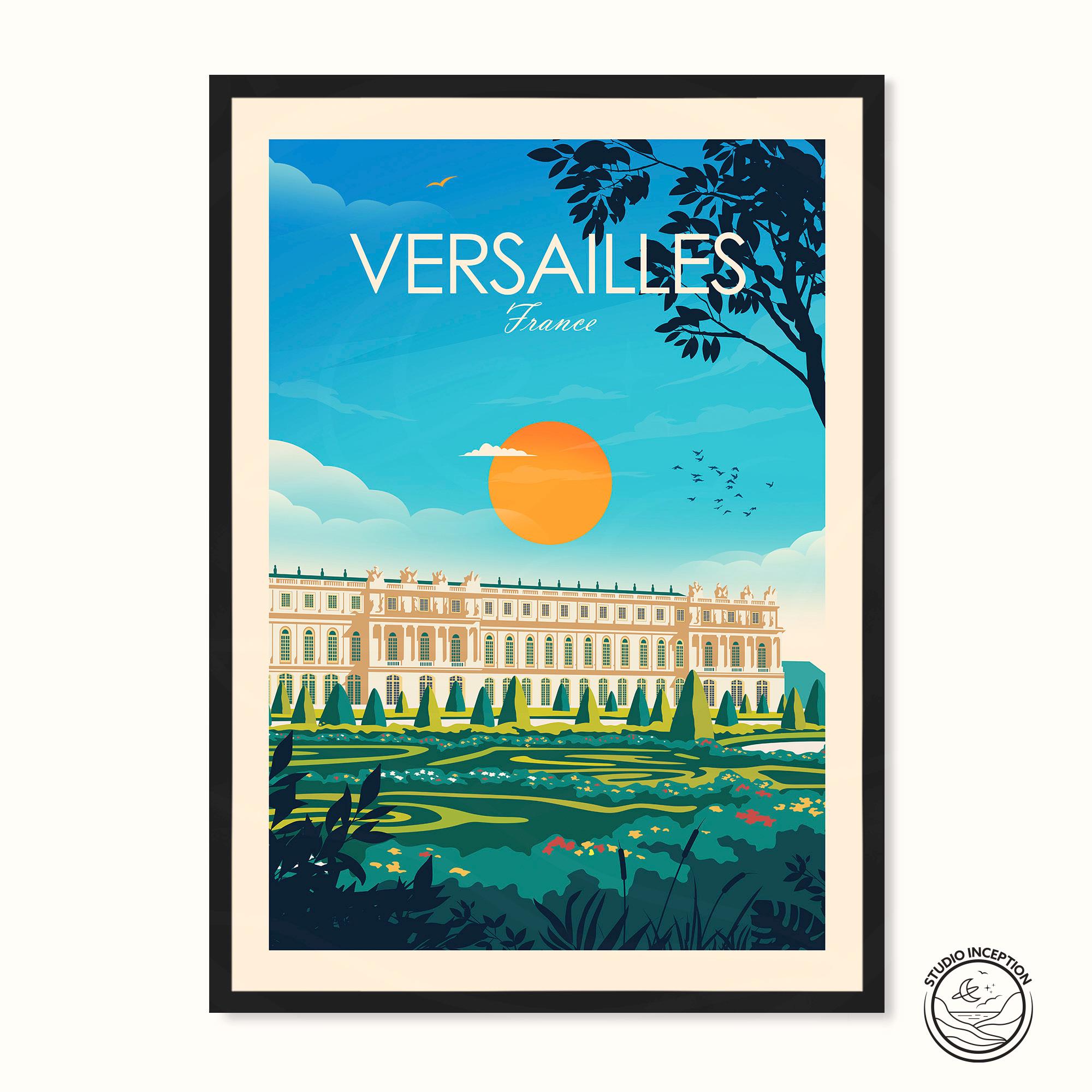 Versailles ポスターセット Versailles Palace Travel Print Wall Art Versailles Palace Poster