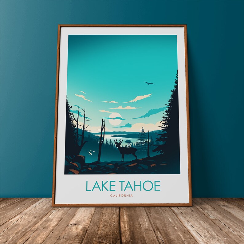 Art Print Posters and Prints Lake Tahoe Travel Prints Etsy