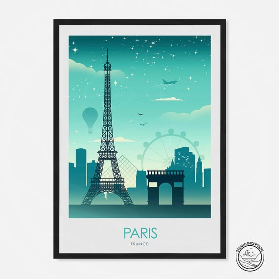 Paris Print - France poster - Paris Wall Art Print - Paris France Poster | Travel Poster