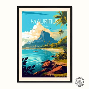 Mauritius Traditioneller Druck Wandkunst Mauritius Home Dekor Afrika Poster Indischer Ozean Geschenk