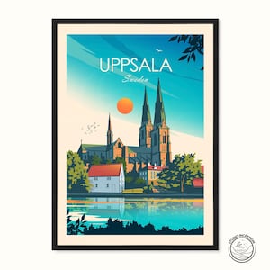 Uppsala Druck Reise Poster Wand Kunst Uppsala Home Dekor Uppsala Reise Geschenk Schweden Geschenk Uppsala Reisekunst