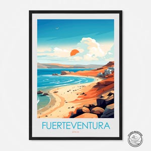 Fuerteventura Travel Print Fuerteventura Wall Art Home Dekor Spanien Poster Reise Geschenk Geburtstagsgeschenk