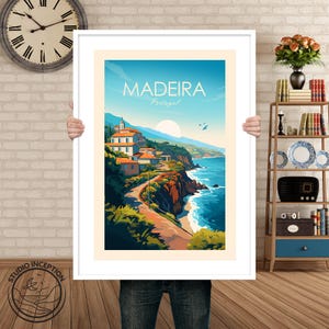 Madeira Traditional Travel Print Madeira Wall Hanging Wall Art Portugal Home Decor Madeira Gift Portugal Art image 6