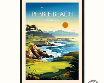 Pebble Beach Golf Links Map 1968 - Old Map of Pebble Beach Golf