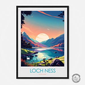 Loch Ness Print Loch Ness Gift Scotland Wall Art