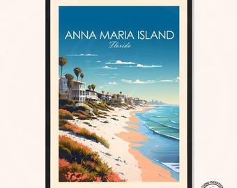 Anna Maria Island Druck, Florida Wandkunst, Anna Maria Poster, Reisedruck, Wohnkultur, Wohnzimmerdruck, anpassbares Hochzeitsreisegeschenk