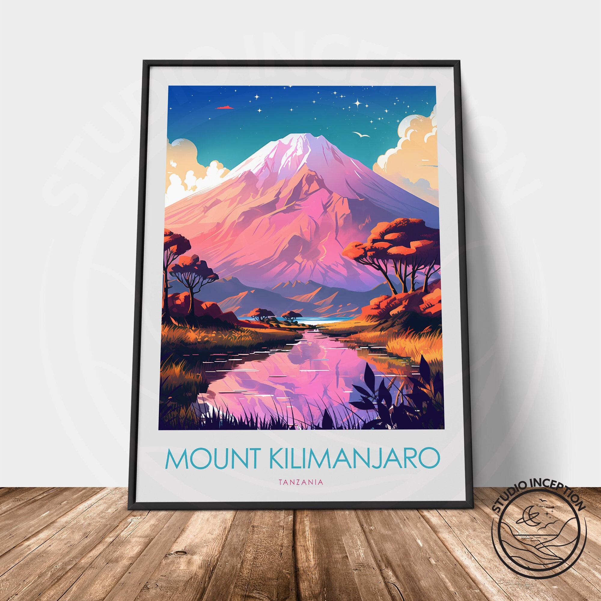 N.HOLLYWOOD × PRINCE KILIMANJARO Mount Kilimanjaro Print Kilimanjaro Poster Tanzania Print Africa